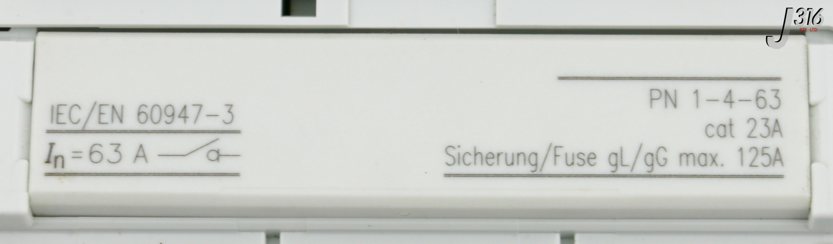 ③ 31591 EATON MOELLER 4-POLE SWITCH-DISCONNECTOR, 63A (NEW) PN 1-4